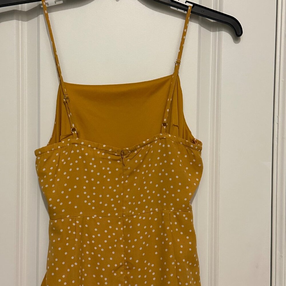 Alterd State Medium Yellow Polka Dot Wrap Dress - Picture 10 of 11